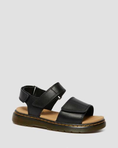 Sandalias Con Velcro Dr Martens Junior Romi Cuero Para Niños DR0522W